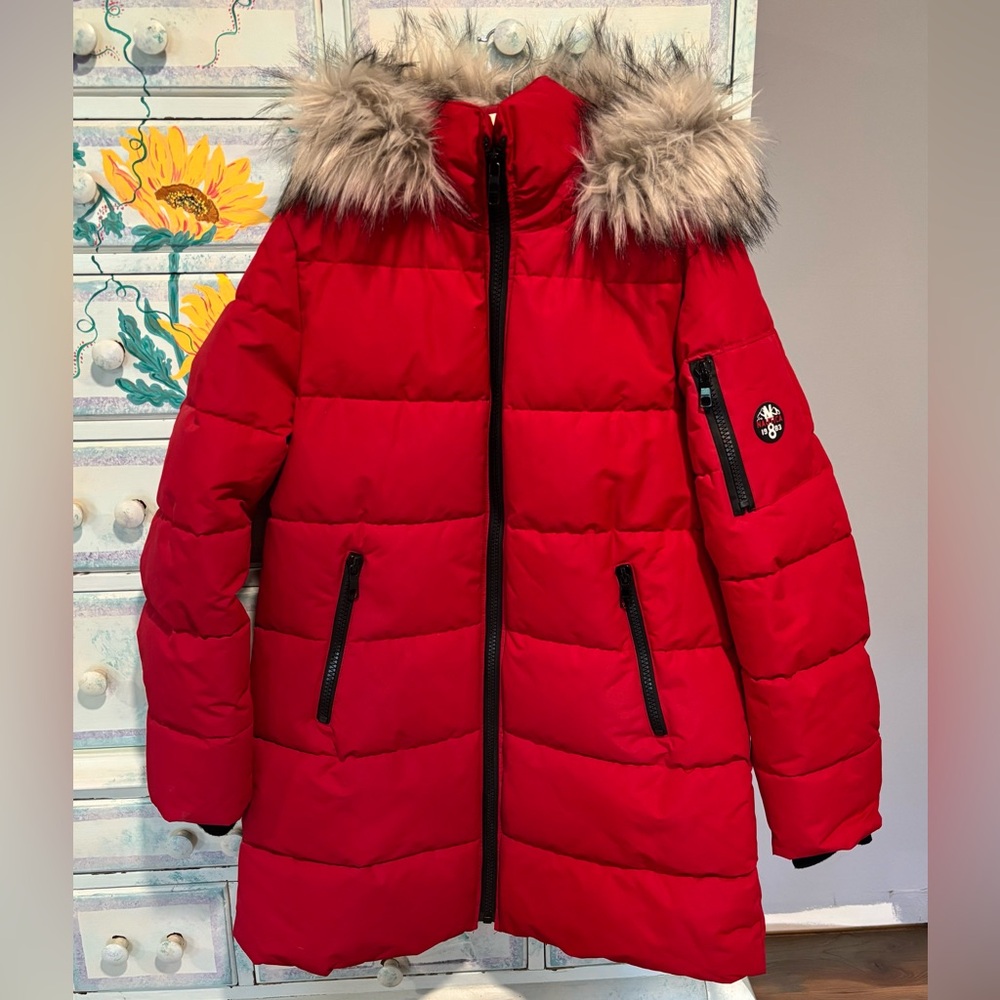 Nautica Thick Puffer Jacket with Faux Fur Hood